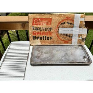 VTG Coleman MODEL NO. 5130-413 Cast Aluminum TOASTER GRIDDLE BROILER Camp Stove